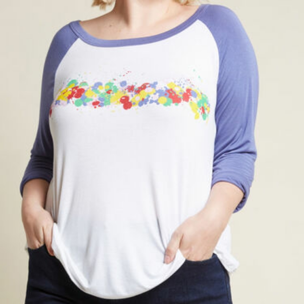 Fervour paint splatter baseball shirt
